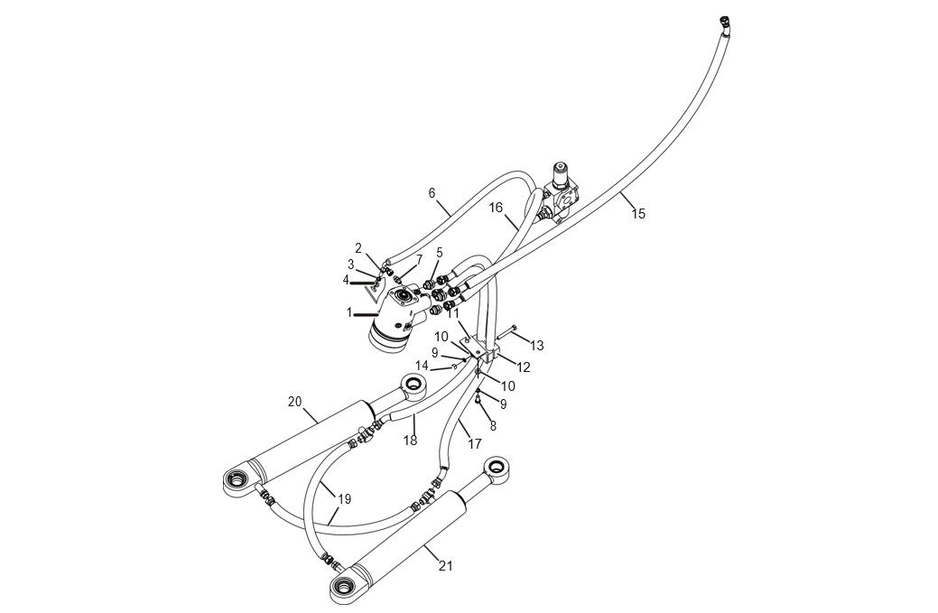 PIPELINE ASSEMBLY OF STEERING GEAR AND CYLINDER (30806000244)