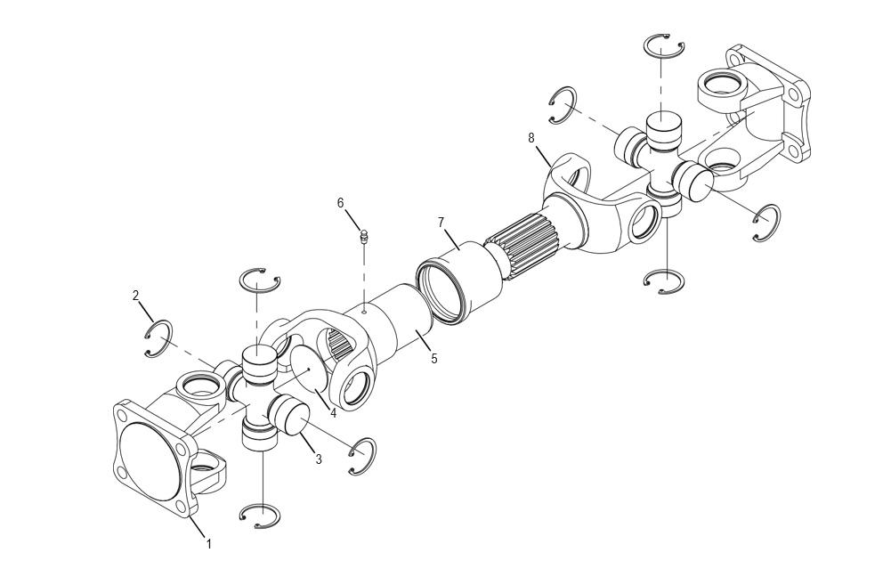 MIDDLE	/REAR DRIVE	SHAFT ASSEMBLY	(17409000004)